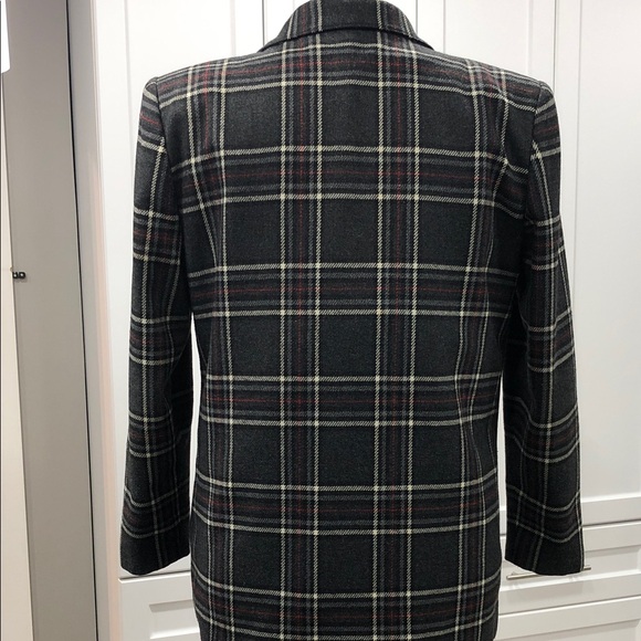 Alia Plaid Blazer – Women’s Size 12 – Grey/Red/Off-White - Picture 7 of 13